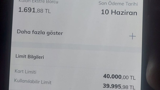 Cumartesi pazar araç kiraladım kredi kartımdan teminat çektiler 3500tl bugün iade oldu o para ama borcum düşmemiş karttan detay?