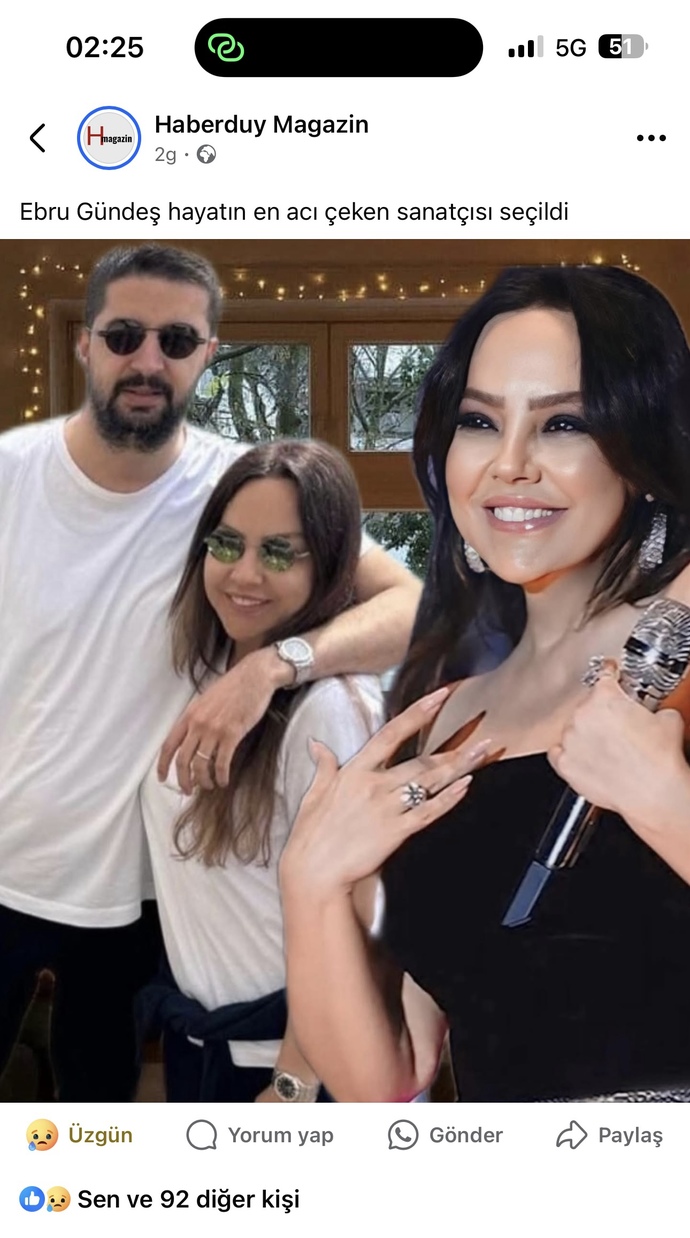 Ebru Gündeş hayatın en acı çeken sanatçısı seçildi?