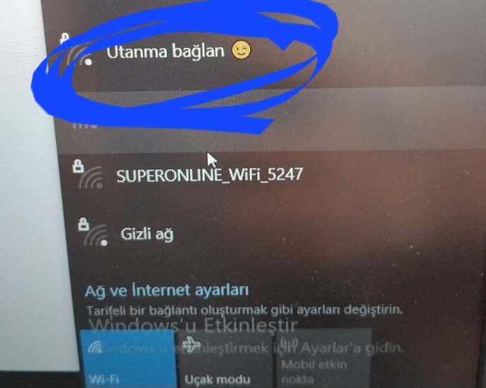 Wifi adınız nedir?