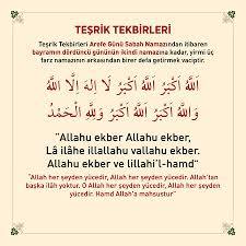 Yarın Teşrik tekbirleri başıyor. Teşrik tekbiri getirir misiniz?