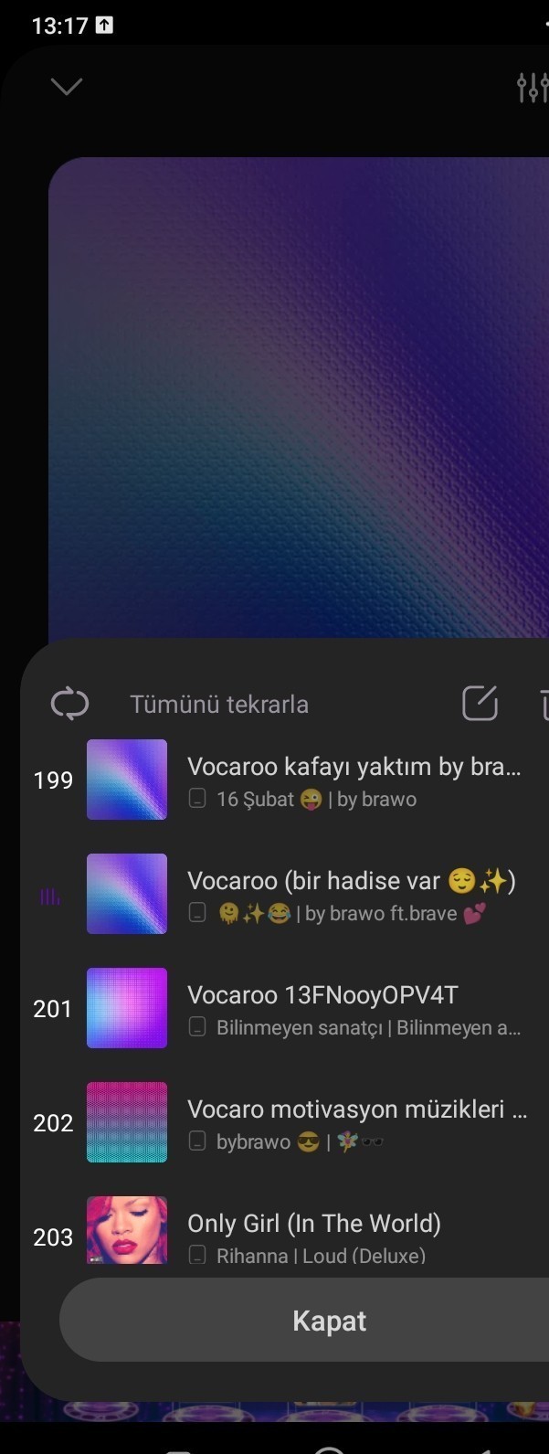 Müzik listeniz böyle güzel mi?