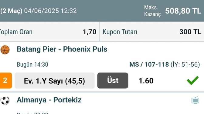 300 TL param var, 700 TL yapmak için iddaa oynadım😌 sizce bu kupon tutar mı ya?