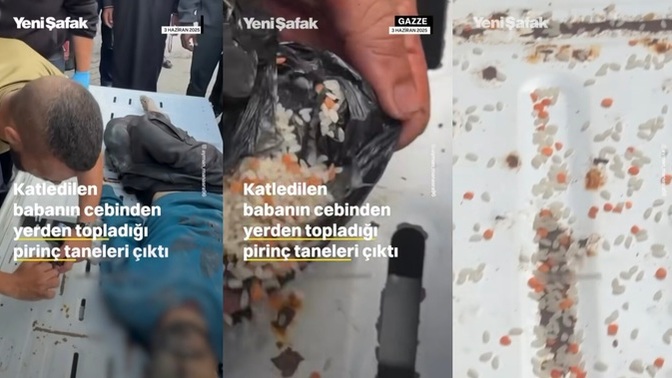 Şehit olan Gazzeli babanın cebinden bir poşete sardığı pirinç taneleri çıktı, Soykirim ne zaman bitecek?