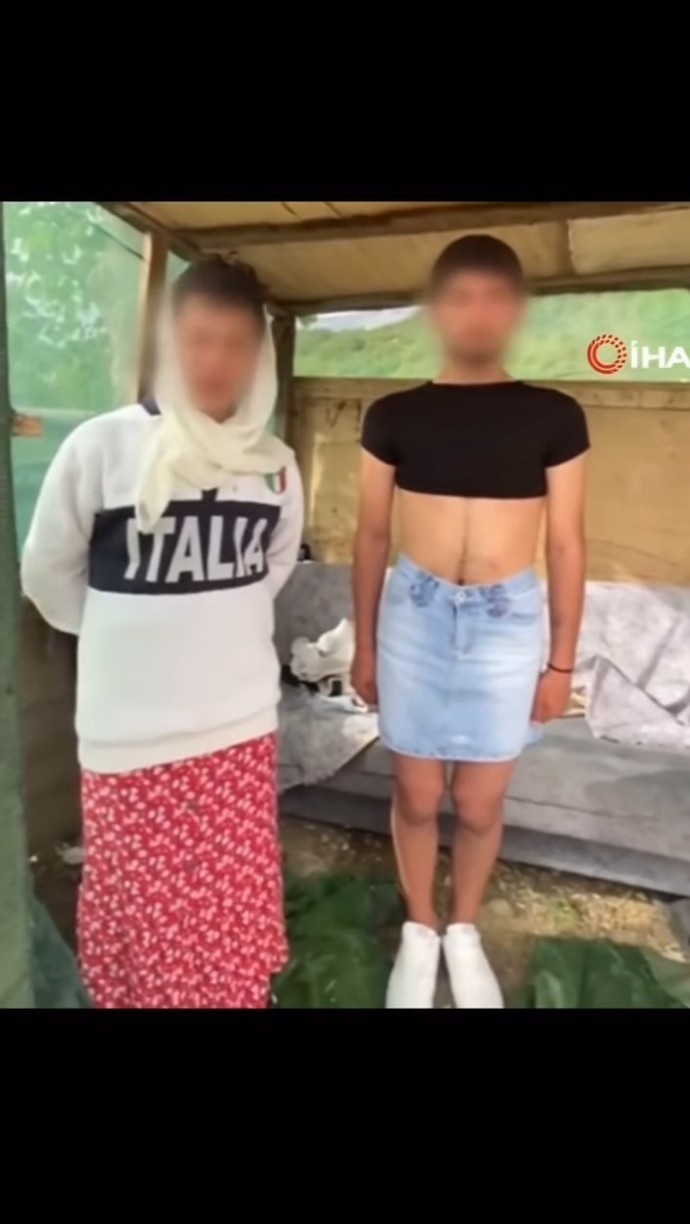 Kuşlarını çalan hırsızlara kadın kıyafeti giydirmisler😂?