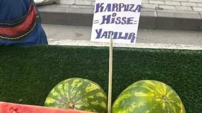 Kurbanda nasipse 4 hisseli karpuz kesicez yemek isteyen var mı 🤣?