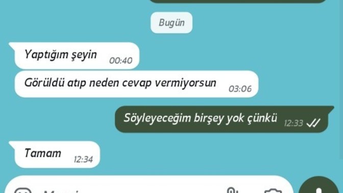 Hatalı olduğunu bildiği halde bir özür'ü bile düzgün dileyemiyor bu kadar mı yani hâlâ olayların üstünü kapatarak konuşuyor?