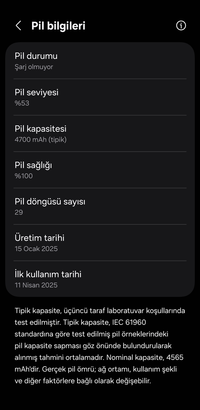 Benimki böyle.