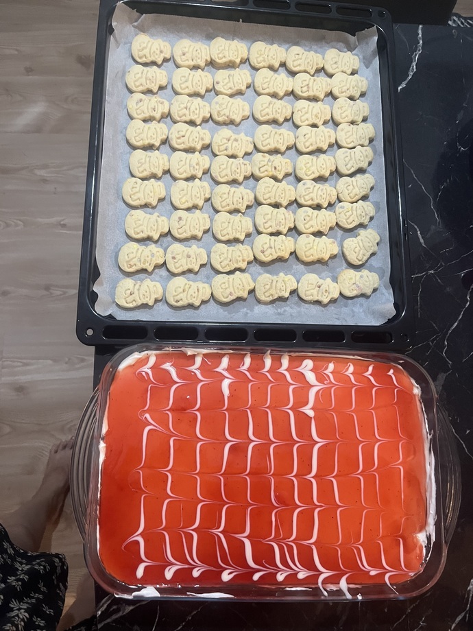 Yarın piknik yapacağız ben tatlıları hallettim trileçe ve kurabiye yaptım nasıl görünüyor?