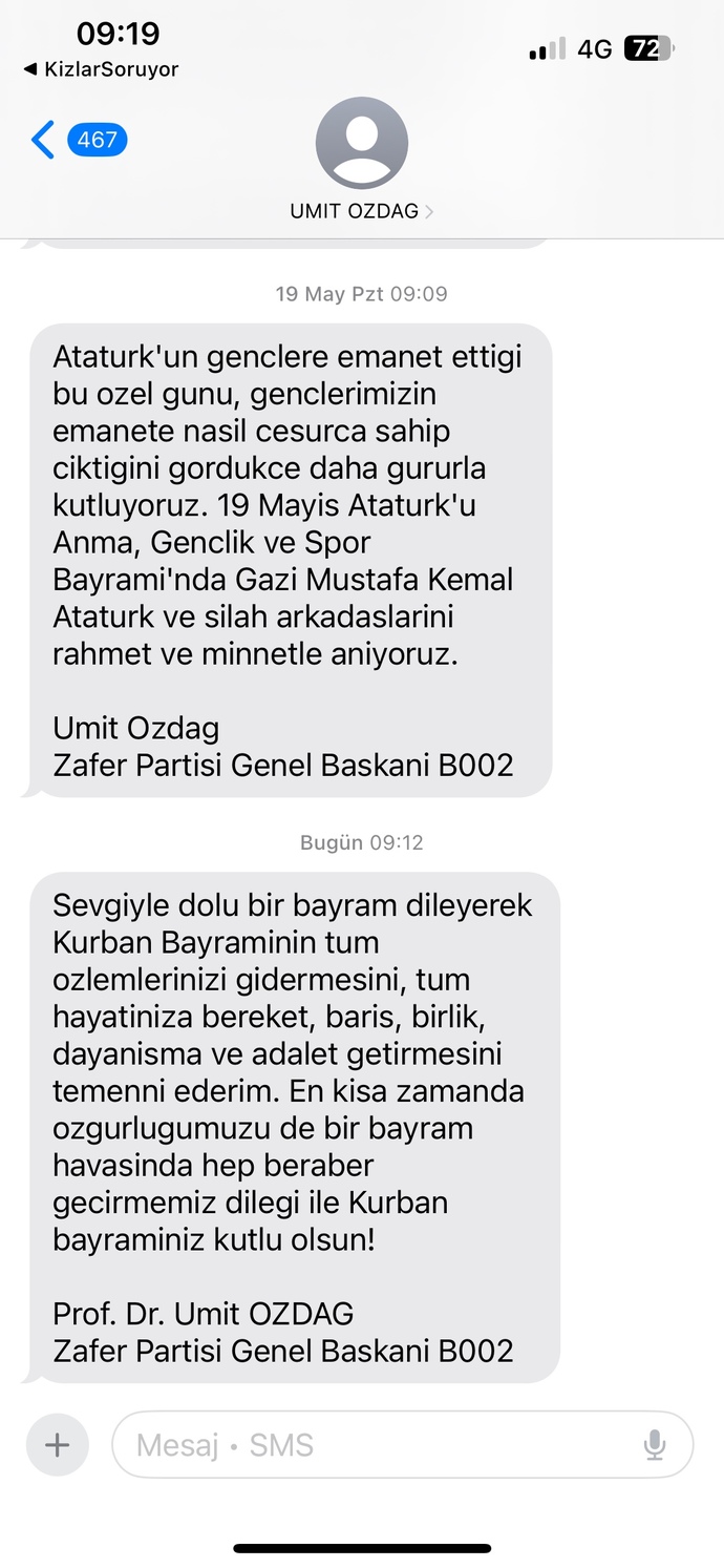 Bayramınızı kutlayan oldu mu?
