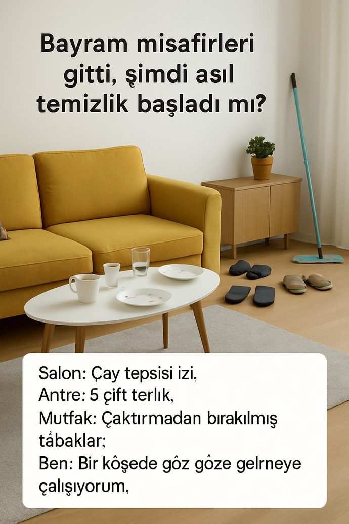 Bayram misafirleri gitti, şimdi asıl temizlik başladı mı?