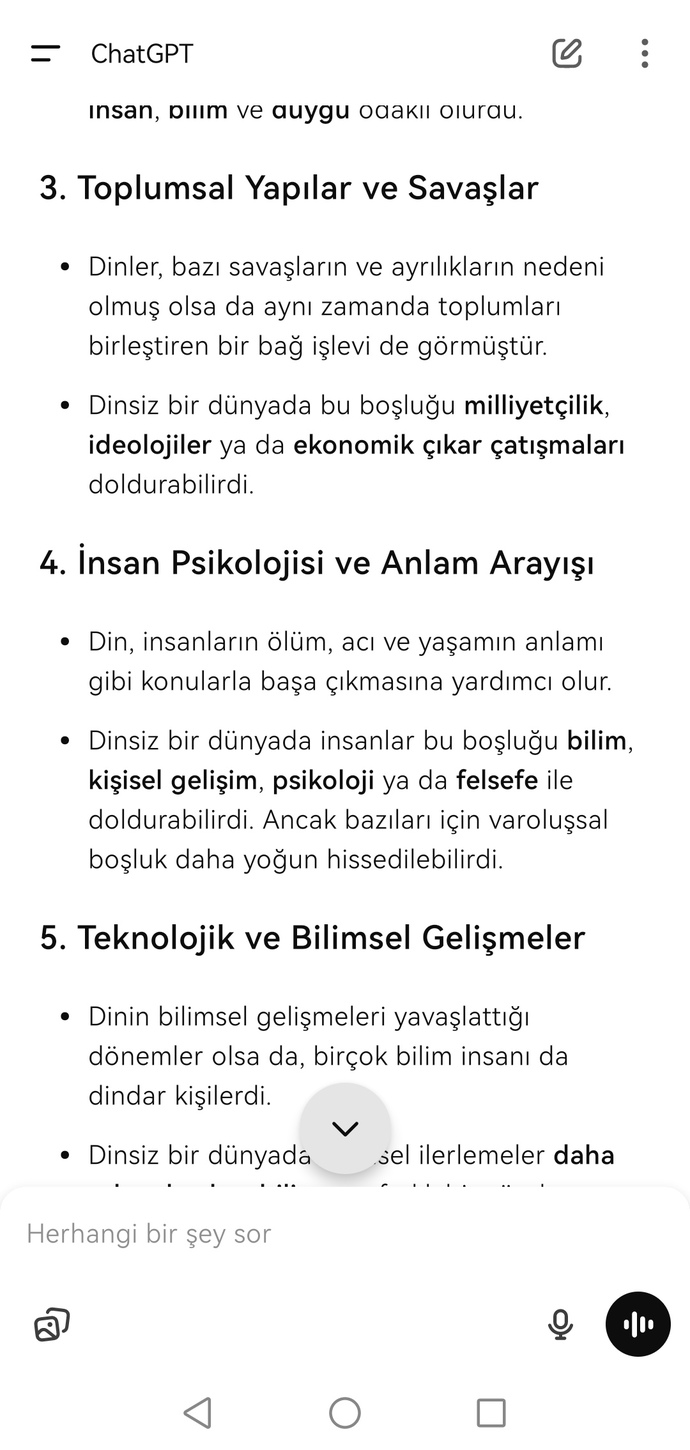 Chatgpt ile sohbet ediyor musunuz?