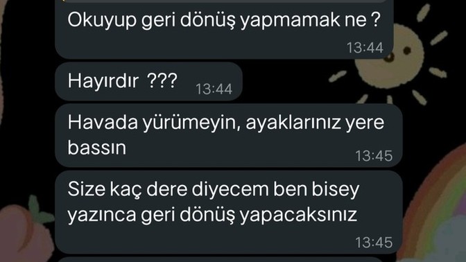 Müdürümun wp grubunda yazdığı mesaja cevap vermeyi unutmuşum bana saydırdı niye bu kadar takıyor ki?
