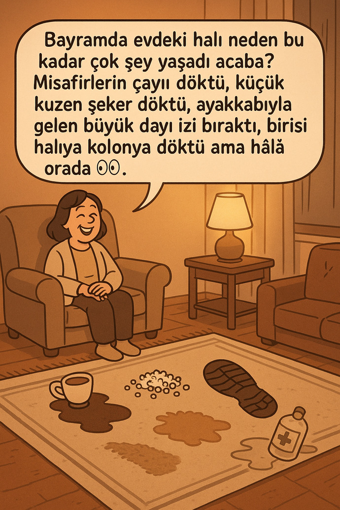 Bayramda evdeki halı neden bu kadar çok şey yaşadı acaba?