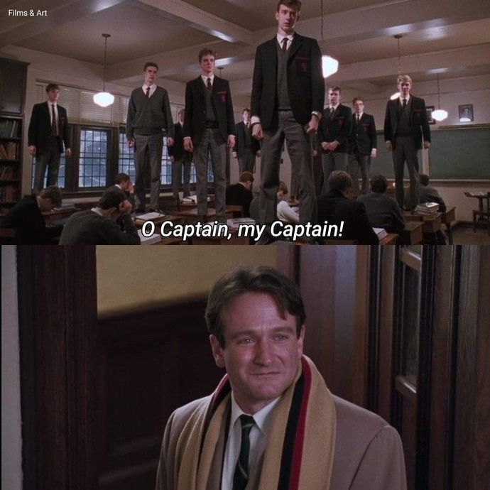 O Captain, my captain... favori sahnelerimden biri
