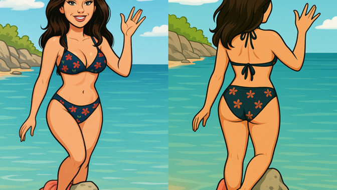 Kızlar, çiçek desenli bikini giyer misiniz?