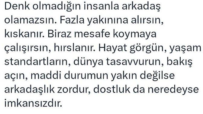 Arkadaşlık için denklik şart mıdır?