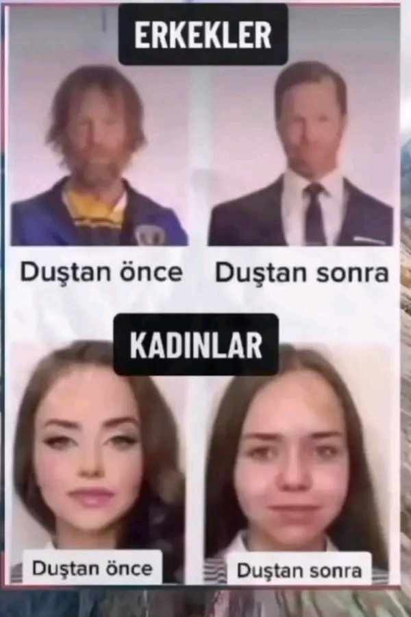 Duştan sonra değişiyor musunuz?