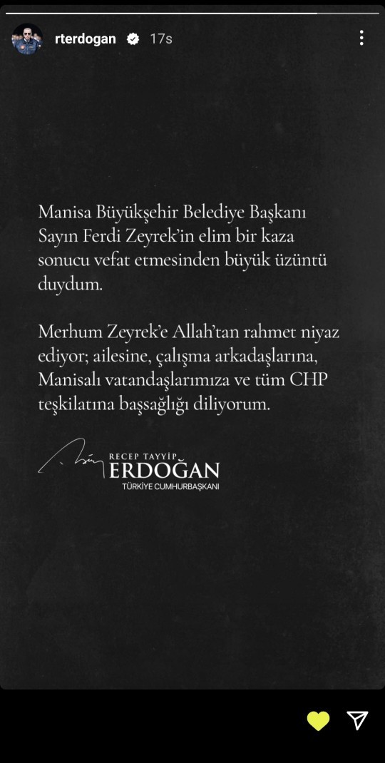 Reis başsaglığı dilerken bile chp ye girdirmeyi unutmamış😂?