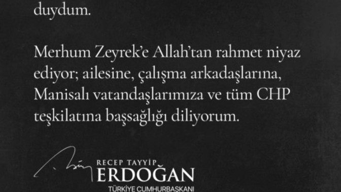 Reis başsaglığı dilerken bile chp ye girdirmeyi unutmamış😂?