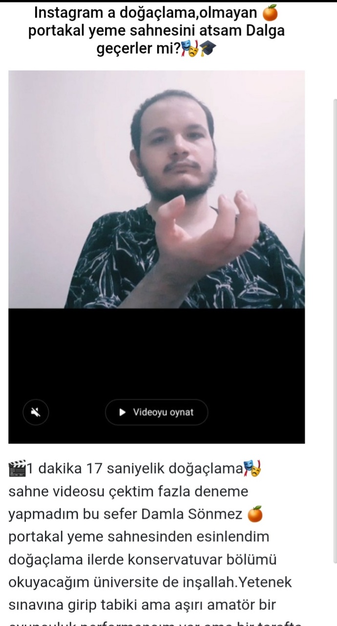 Instagrama doğaçlama videomu atsam Dalga geçerler mi?