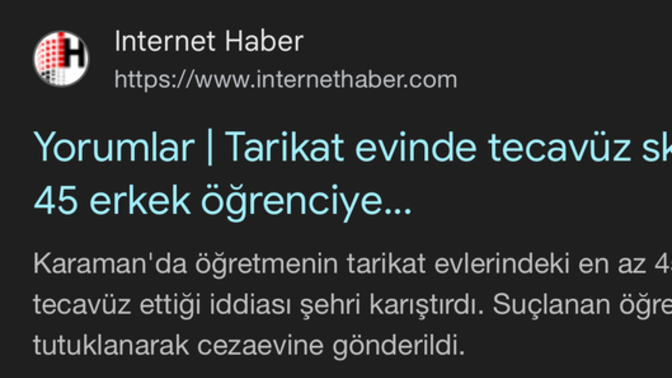 Tarikat evinde 45 çocuğa t€cavüz?