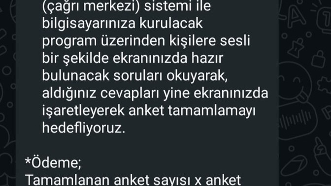 Çağrı merkezi Anket?