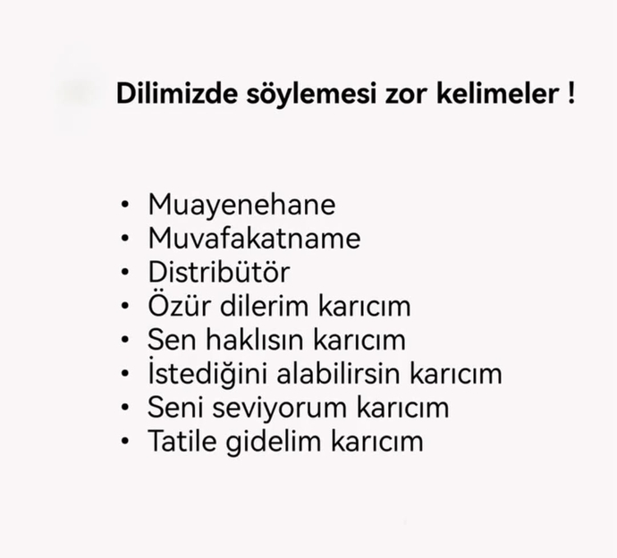 Siz hangi cümleyi söylerken zorlanıyorsunuz?