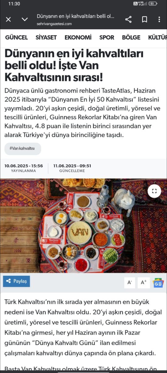 Van kahvaltısını deneyen oldu mu?