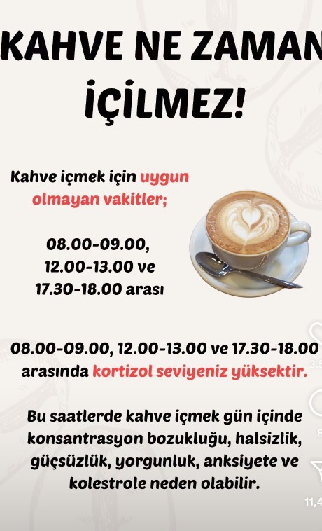Kahve içme saatiniz var mı sizin de?