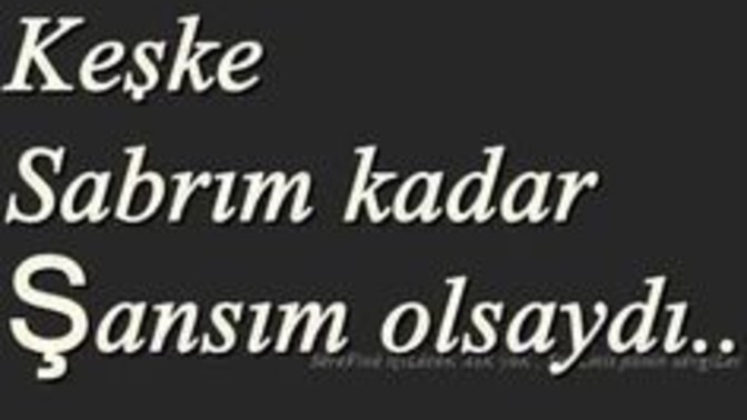 Kendini şanslı görüyormusunuz?