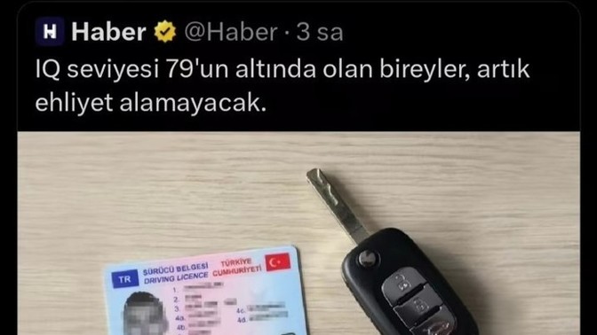IQ seviyesi 79'un altında olanlar ehliyet alamayacak! Yeni sistemi nasıl buldunuz?