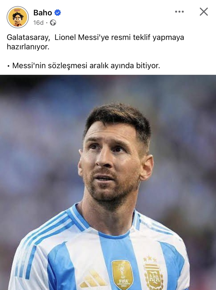 Galatasaray Messi ile temas halinde sizce rüya takım mı kuruluyor?