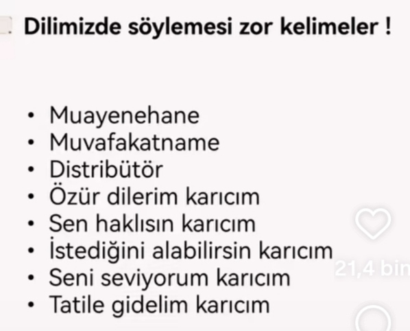 Aşağıdaki kelimelerden hangisini telaffuz ederken zorluk çekiyorsunuz?