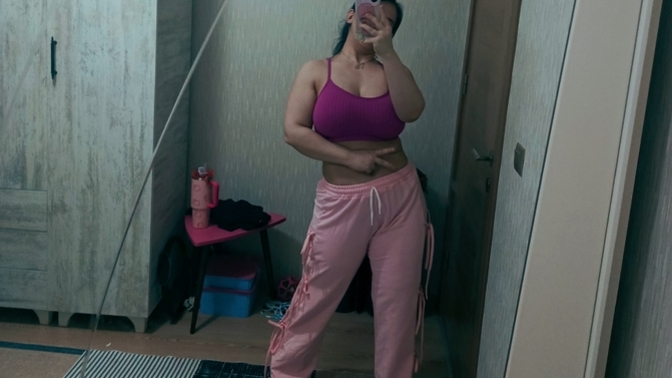 Pantolonu zumba için almıştım, güzel mi?