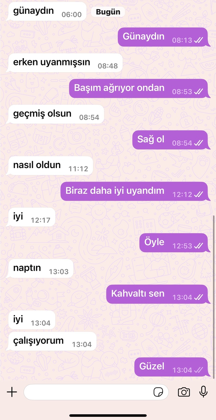 Ayrılıktan önceki konuşmalar mı bunlar?