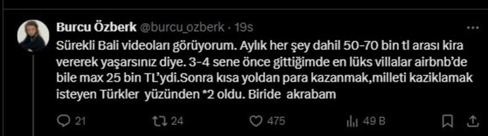 Burcu Özberk Türkler yüzünden diyerek sitem etti! Sence haklı mı?