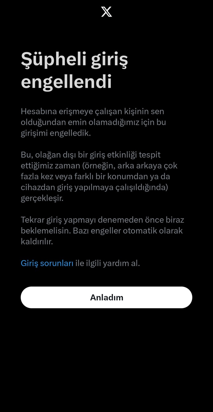 Twitterda dünden beri bu sorunu yaşıyorum, başına böyle bir şey gelen var mı ve nasıl sorunu çözebilirim?
