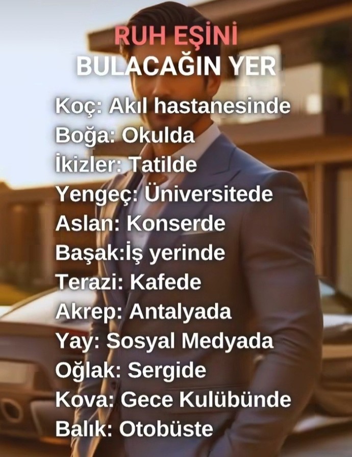 Ruh eşinizi bulacağınız yerler neresiymiş?