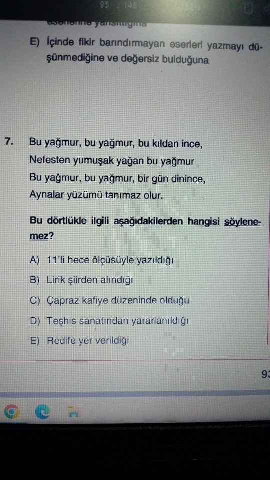 Şu soruyu çözer misiniz?