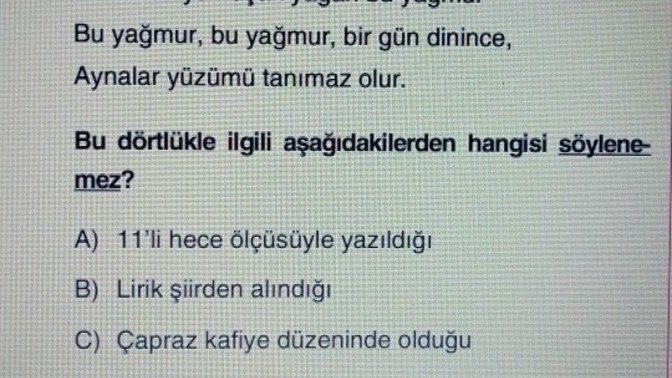 Şu soruyu çözer misiniz?