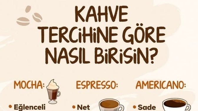 Kahve tercihine göre nasıl birisin?