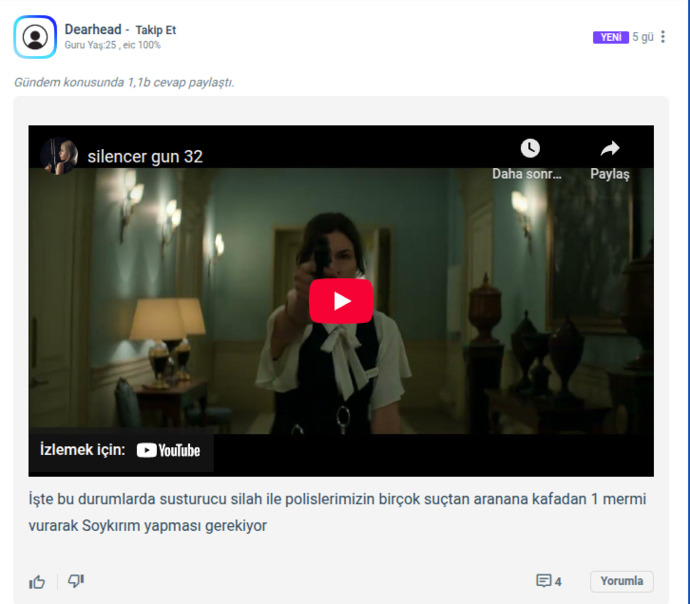 Bir kullanıcı Sokykırım ve Katliam çağrısı yapıyor?