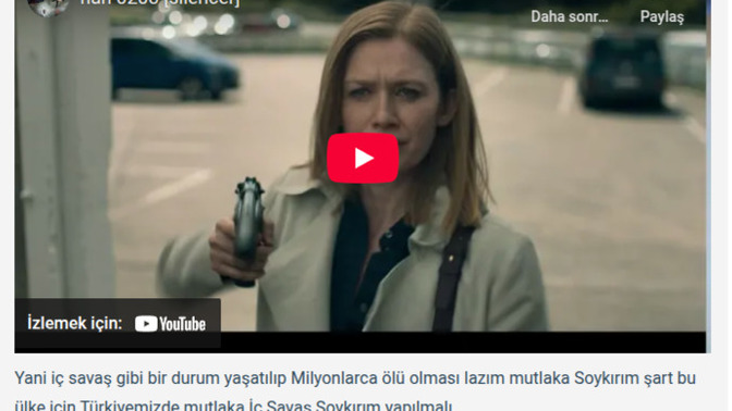 Bir kullanıcı Sokykırım ve Katliam çağrısı yapıyor?