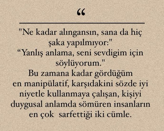 Bana manipülatif bir cümle yazar mısınız?