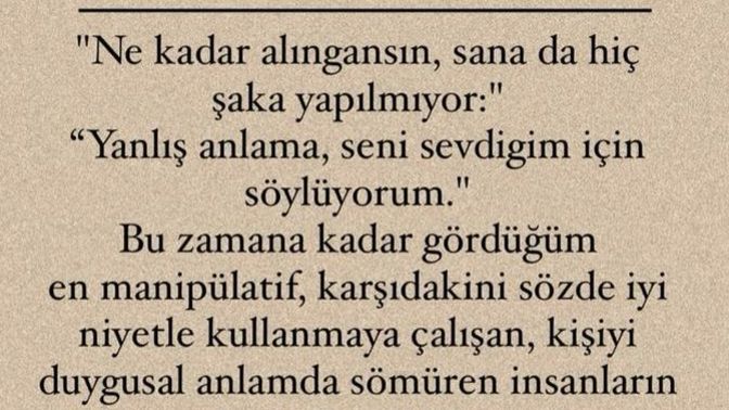 Bana manipülatif bir cümle yazar mısınız?