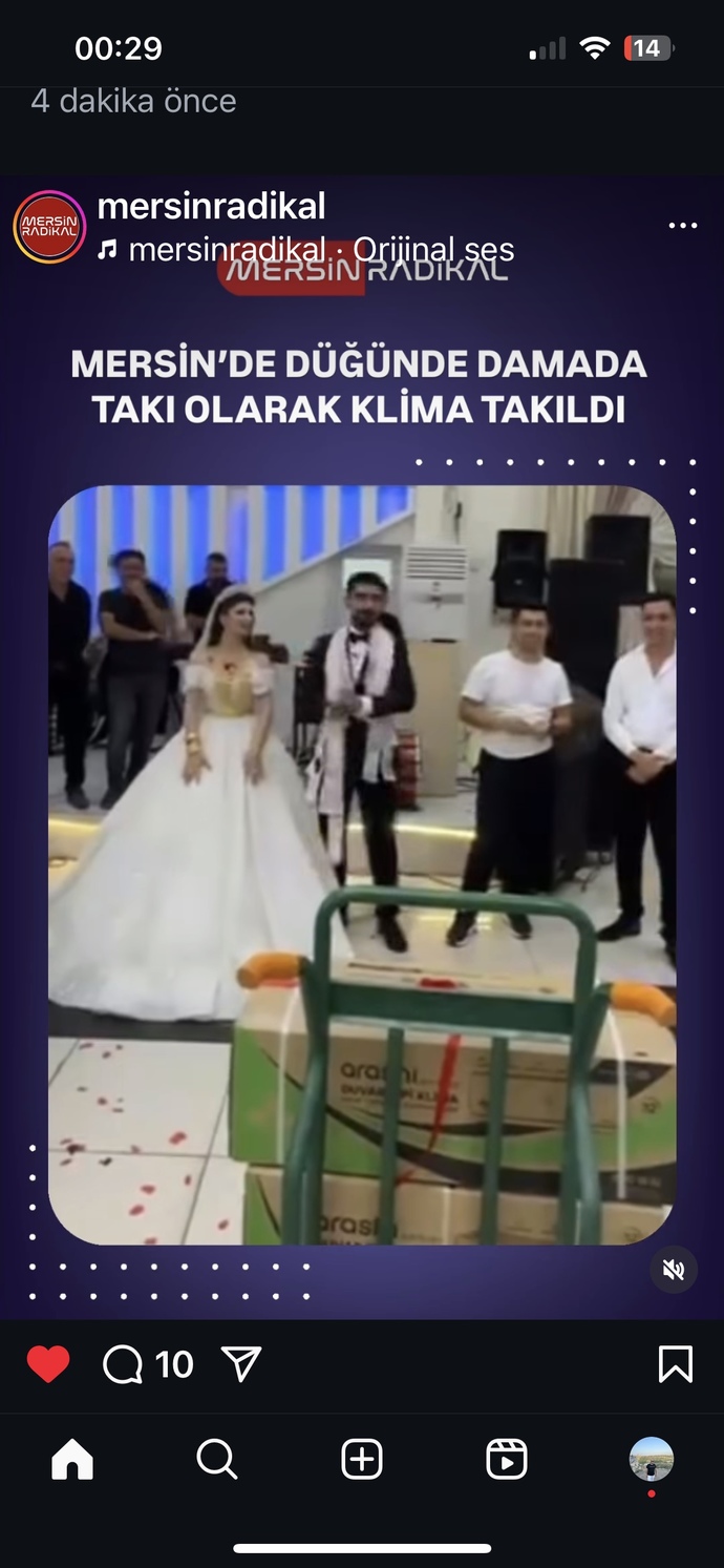 Düğünde takı yerine klima takıldı bu konu hakkında ne düşünüyorsunuz?