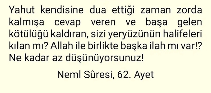 Bu ayet çok etkileyici değil mi?