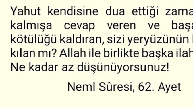 Bu ayet çok etkileyici değil mi?