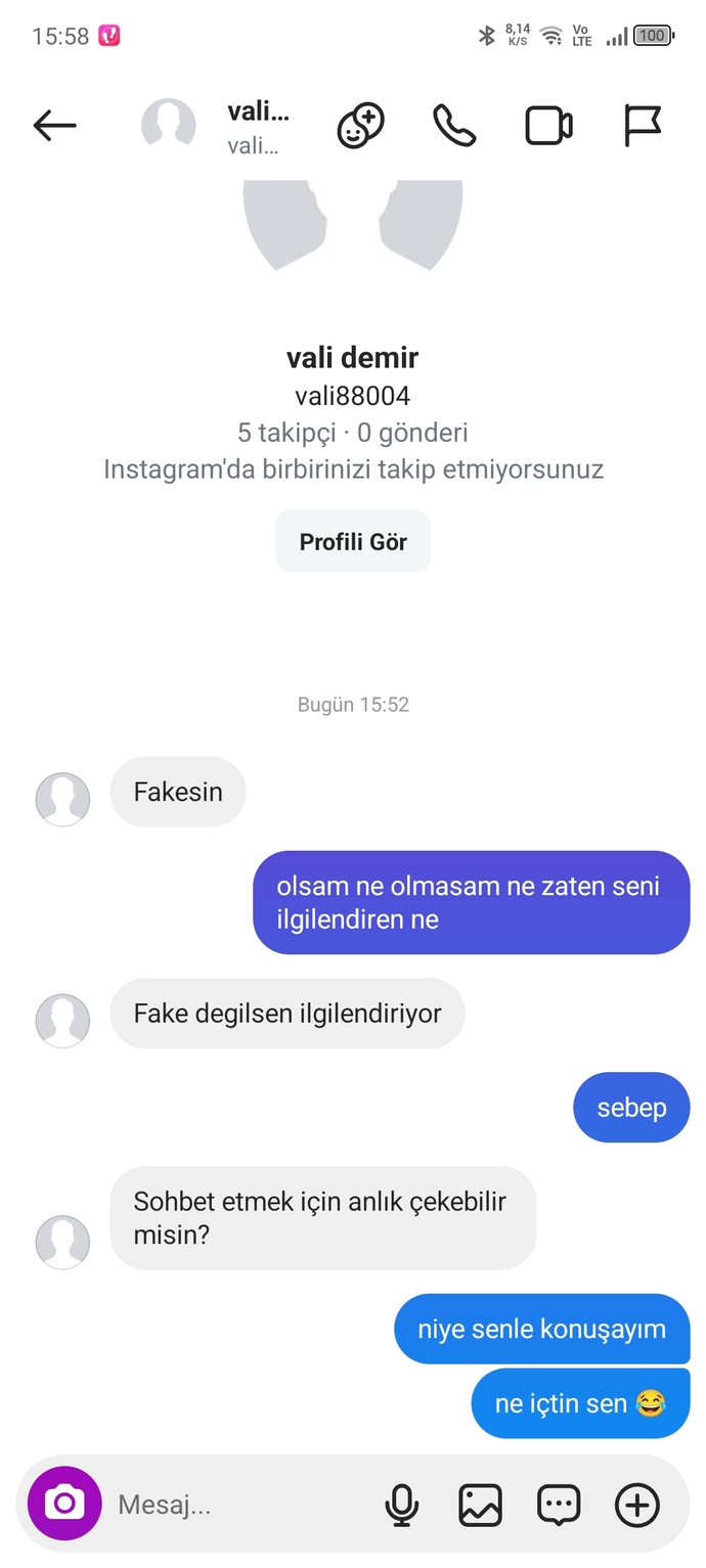 Erkekler niye açık foto paylaşmayan hesapları fake sanıyor hayır olsa da size ne lan?