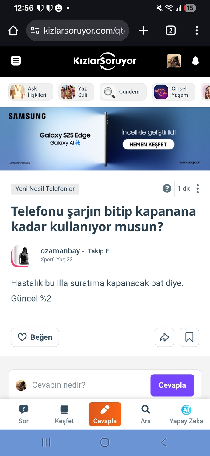 Telefonu şarjın bitip kapanana kadar kullanıyor musun?